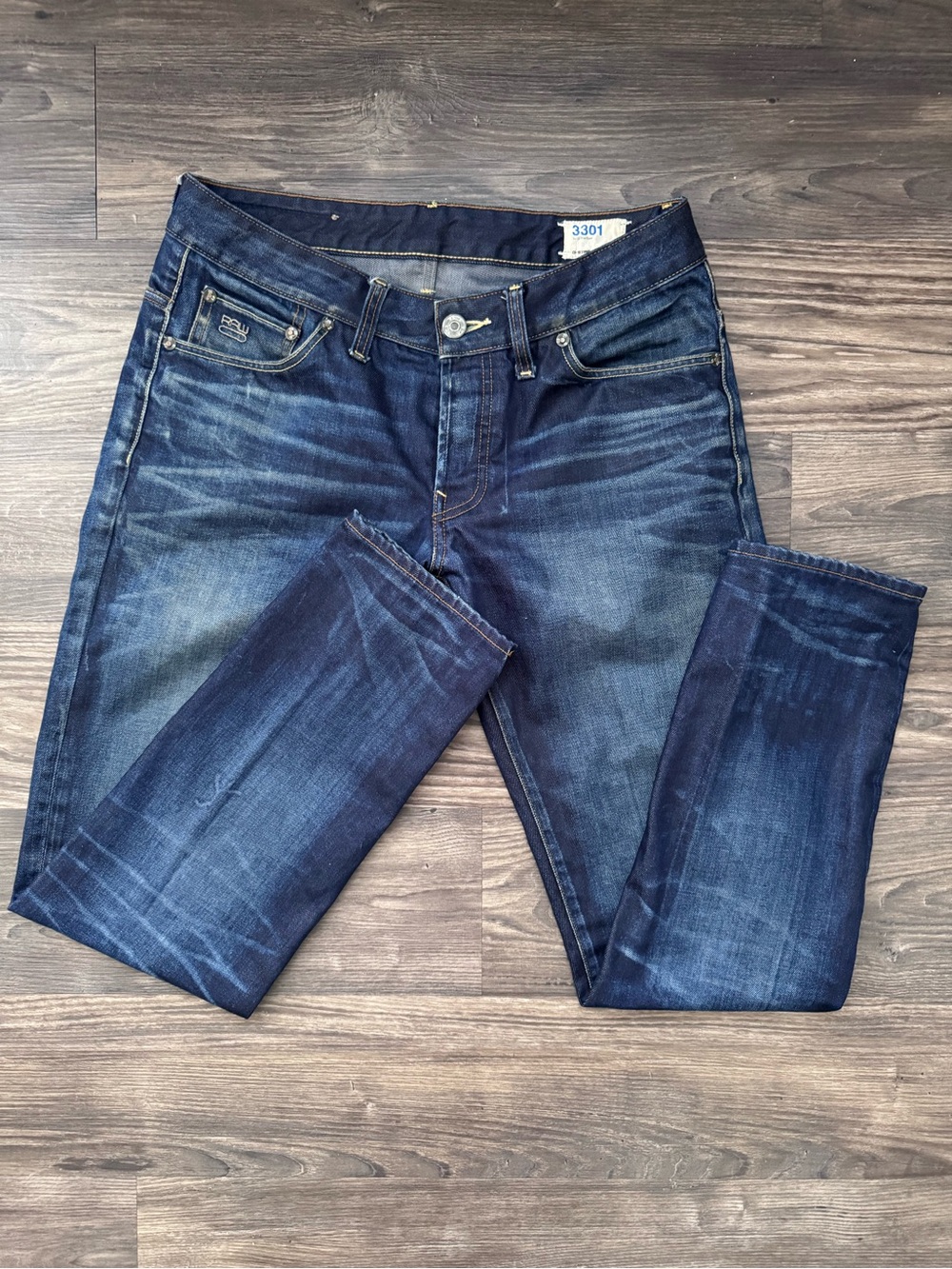 G-Star 3301 Slim Straight Dark Indigo Jeans